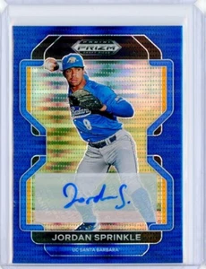 2022 Panini Prizm Draft FOTL Pulsar Blu JORDAN SPRINKLE Autografo AUTO RC 6/9 - Foto 1 di 2