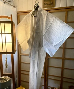 Men's Yukata kimono. Vintage-Custom Made At Kimono Shop In Japan Cotton Used - Picture 1 of 6