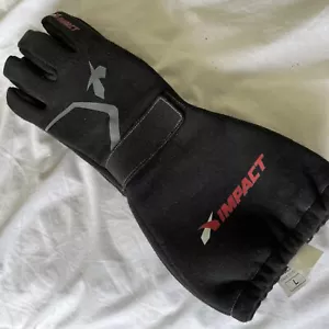 IMPACT RACING 37500510 Redline Glove Large Black Made In Italy - Picture 1 of 9