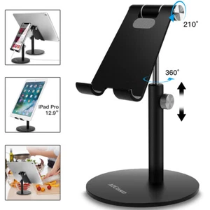 Adjustable Aluminum Desktop Mount Stand Holder for iPhone Samsung Tab iPad 4-13" - Picture 1 of 16
