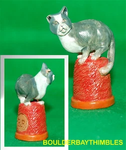 BLAS SERVIN Sculpted CAT THIMBLE - New from Paraguay MANY PHOTOS #26 - - Picture 1 of 12