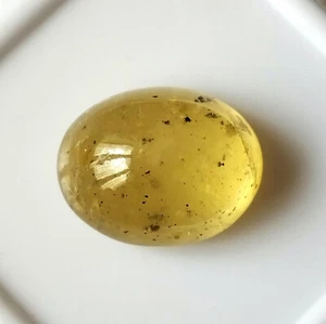 Yellow Color Natural Aquamarine Cabochon Oval Cut 16.00 Carat Gemstone 18X14 mm - Picture 1 of 6