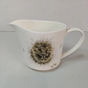 Royal Worcester Wrendale Designs Ceramic Creamer Pitcher Hedgehog White 3.25"H  - Picture 1 of 9