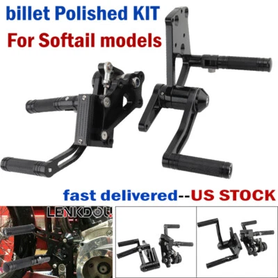 Aluminum Forward Controls Footpeg For Harley Softail FXST 00-2017 FLSTC Fat Boy - Image 1 of 4