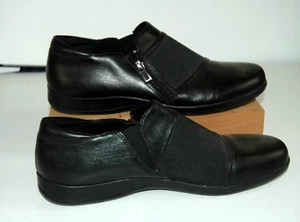 Bjorndal Women Black Patent Leather Slip-on Nurse Low Heal Clogs size US 11 - Picture 1 of 10