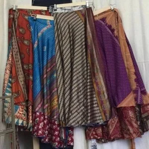 5 Piecs Wholesale of Vintage Indian Wrap Skirts Maxi Skirt-Assorted Colors - Picture 1 of 4