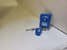 NEW BLUE USB SD CARD READER + 512MB MEMORY CARD  MADE BY MAD CATZ W/CLIP #A7