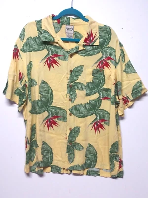 Scandia Woods Mens Shirt XXL Tropical Hawaiian BIRD OF PARADISE Floral Foliage - Image 1 of 4