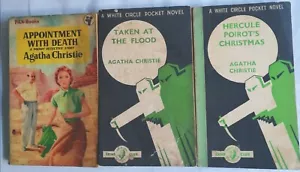 Agatha Christie Detective Novels Lot Three Mystery Suspense Thriller H. Poirot - Picture 1 of 9
