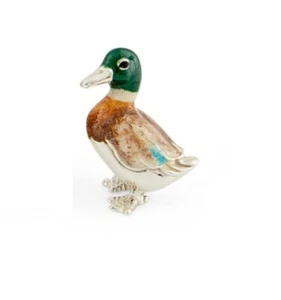 Saturno Silver and Enamel Duck - Fully Hallmarked Silver - Picture 1 of 4