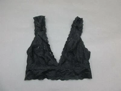 H&M SIZE 4 WOMENS BLACK WIRELESS UNPADDED LACED BRALETTE 3L - Image 1 of 4