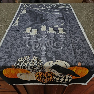 Panel Candelabro 23x42 Cerrito Creek Northcott Halloween Calabaza Cuervo Foto 1 de 4
