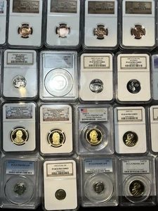 NGC, PCGS Or ANACS Certified Lot Of 2 Slabbed Uncirculated BU or Proof US Coins - Picture 1 of 19