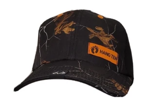 Hat, Unisex, Realtree Hang Ten, stretch band, orange highlights on black - Picture 1 of 3