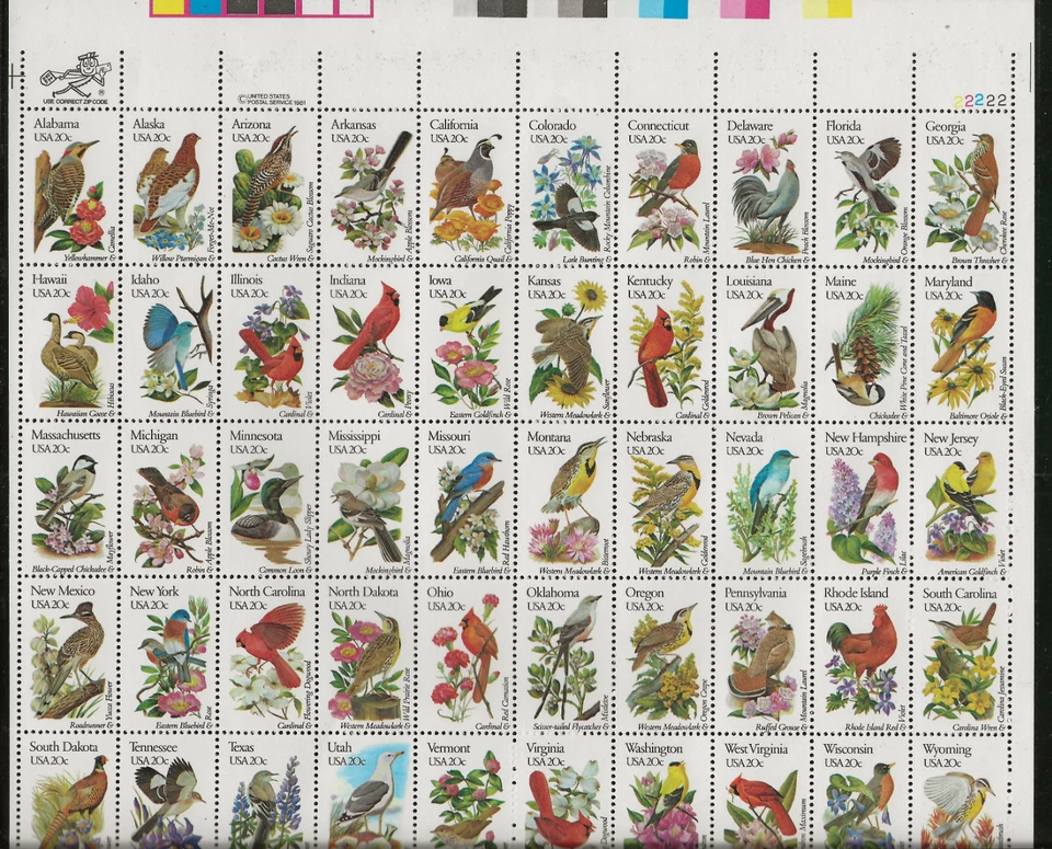 US Scott #2002Ac Sheet Fine/Very Fine MNH Cat. Value $30.00            #folN - Image 1 of 1