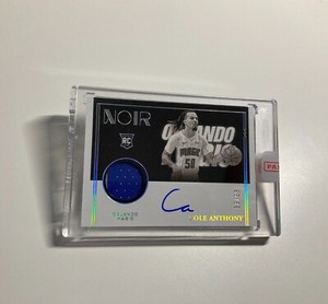 Cole Anthony 2020-21 Panini Noir Black & White Rookie Patch Auto Card 38/99 #317