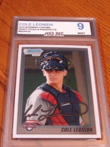 COLE LEONIDA Rookie****2010 Bowman CHROME Draft---MIINT 9***NATIONALS***Mad Dog - Picture 1 of 1