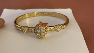 Brazalete Brazalete Calavera Oro Betsey Johnson  Foto 1 de 4