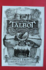 Wl1e) Werbung Clement Talbot 1913 Car Invincible Talbot Auto London England Uk