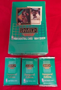 (45) Unopened Vintage NBA Basketball Cards in Sealed Packs Jordan 1st Ed / Ser.2 - Picture 1 of 3