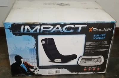 Silla Gaming XRocker Impact, Balancín de Sonido, Negra, Plegable para Fácil Almacenamiento  Foto 1 de 4