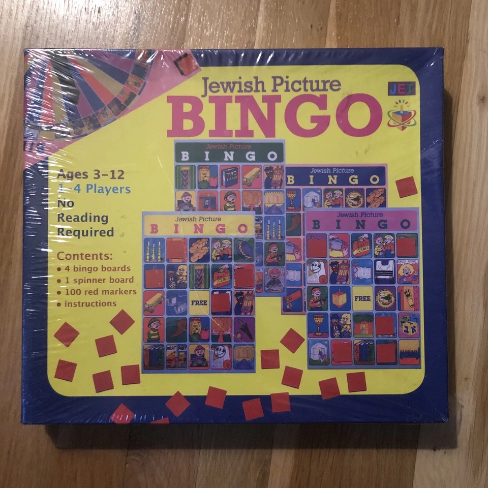 Jewish Picture Bingo Vintage Board Game Jewish Ed Toys JET New Sealed Fast Ship! - Image 1 of 1