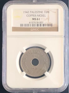 Palestine- British Mandate 10 Mils 1942 Ngc MS 61 - Picture 1 of 2