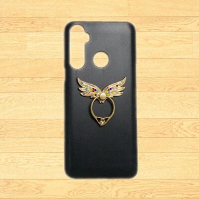 For Various Phones 3D Cute Wings Holder Black Back Hard Protective Case Cover - Image 1 of 2
