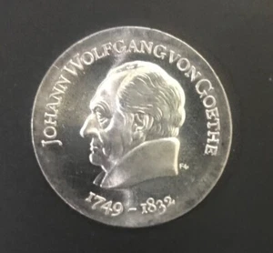 1969 East Germany DDR Silver 20 Marks Goethe Superb Brilliant UNC - Picture 1 of 2