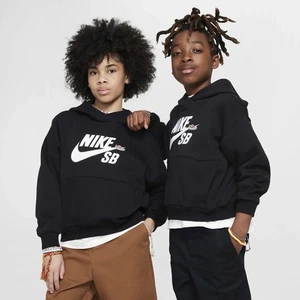 NEW Nike SB Icon Fleece Older Kids Medium Oversized Hoodie - Black (FD3154-010) - Picture 1 of 7