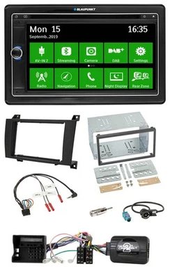 Blaupunkt Bluetooth 2DIN Lenkrad DAB USB TMC Navigation für Mercedes SLK R171 20 - Bild 1 von 4