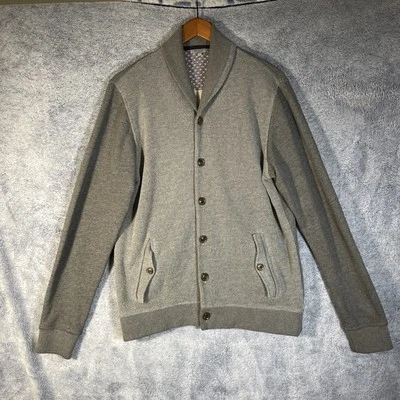 Cárdigan suéter Ted Baker London para hombre talla 4 cuello abotonado mezcla de algodón Foto 1 de 4