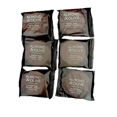 Lot of 6 Almond & Olive Facial Soap Oatmeal Almond Travel Size Airbnb  1.6 Oz ea - Image 1 of 4