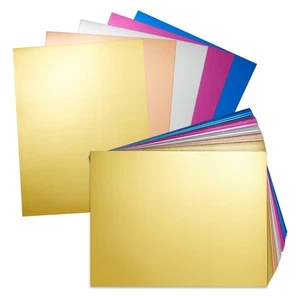 100 Sheets Metallic Paper for Arts and Crafts, DIY Projects, 5 Colors, 8.5x11 In - Picture 1 of 10