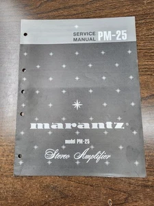 Original Vintage Marantz PM-25 Verstärker Service Manual - Bild 1 von 2