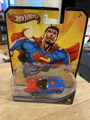 HOT WHEELS DC Comics SUPERMAN Character Car New in Pack - Image 1 of 3