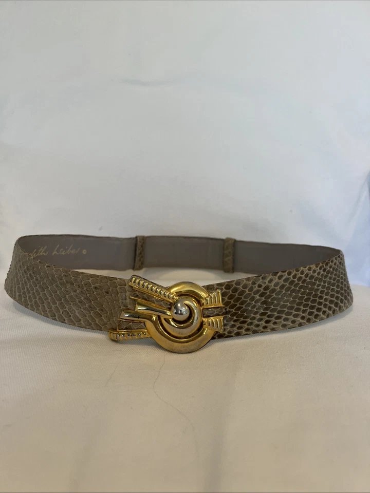 Cinturón de piel de serpiente coleccionable vintage “Judith Leiber” Foto 1 de 4