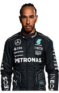 2024 Lewis Hamilton Racing Suit CIK/FIA Level 2 F1 2024 Petronas Racing Suit - Picture 1 of 2