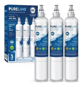 PureLine Refrigerator Water 3 Pack Filters PL-800-S For Kenmore 9990 LG LT600P - Picture 1 of 7