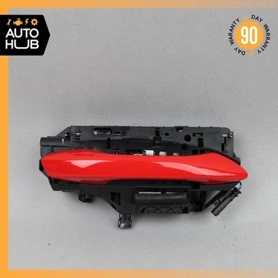 Porsche 991 911 Carrera 4S Right Exterior Door Handle w/ Keyless Go Red OEM 24k - Image 1 of 4