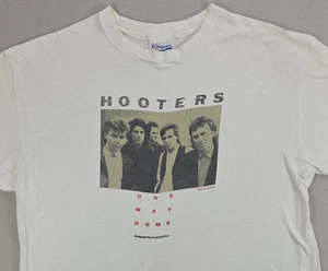 Vintage 87 The Hooters Band Shirt Men's XL White One Way Home "Satellite" Rare - Picture 1 of 24