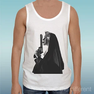 CANOTTA T-SHIRT " SUORA PISTOLA GUN NUN " CANOTTIERA IDEA REGALO - Imagen 1 de 1