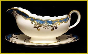 Aynsley Gravy Boat & Saucer - Pattern No. 8035 - Imagen 1 de 1