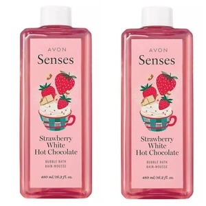 AVON Senses Bubble Bath Strawberry white hot chocolate - LOT OF 2 - Picture 1 of 1