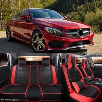 For Mercedes Benz C300 C320 Full Set Car Seat Covers Front & Rear 5 Sits Cushion - Image 1 of 4