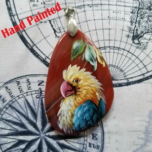 Hand Painted Parrot Pendant - Picture 1 of 2