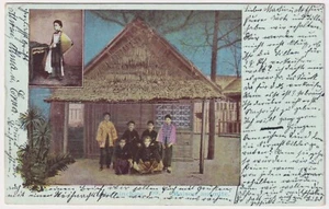 AK Cochinchine Maison anamite. Radeberg - Tharandt 1903 - Bild 1 von 2
