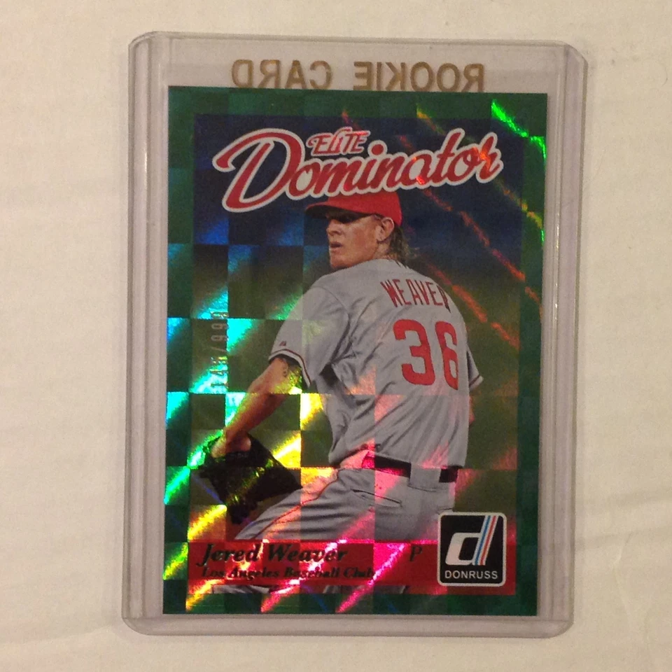 JERED WEAVER #1 天使 145/999 2014 年帕尼尼 DONRUSS THE ELITE DOMINATOR  — 第 1/1 张图片