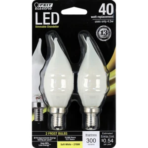 Feit Electric BPCFF40927CAF2R 4.5W 300 Lumens Soft White Dimmable LED Light Bulb - Picture 1 of 1