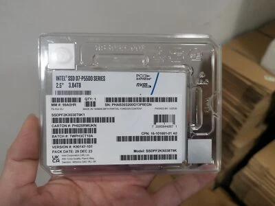 INTEL D7-P5500 3.84TB SERIES 2.5" NVMe GEN 4 SSD DRIVE SSDPF2KX038T9K1 - Image 1 of 2